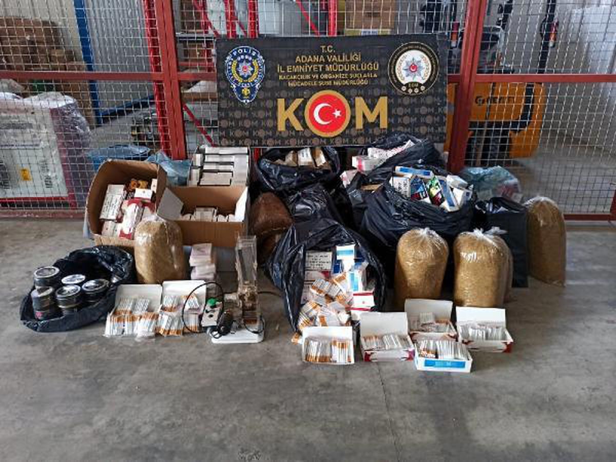 Adana\'da 10 milyon 523 bin kaçak makaron ele geçirildi