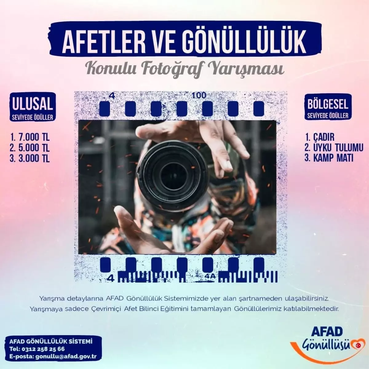 AFAD gönüllüleri için "Afetler ve Gönüllülük" konulu fotoğraf yarışması düzenlenecek