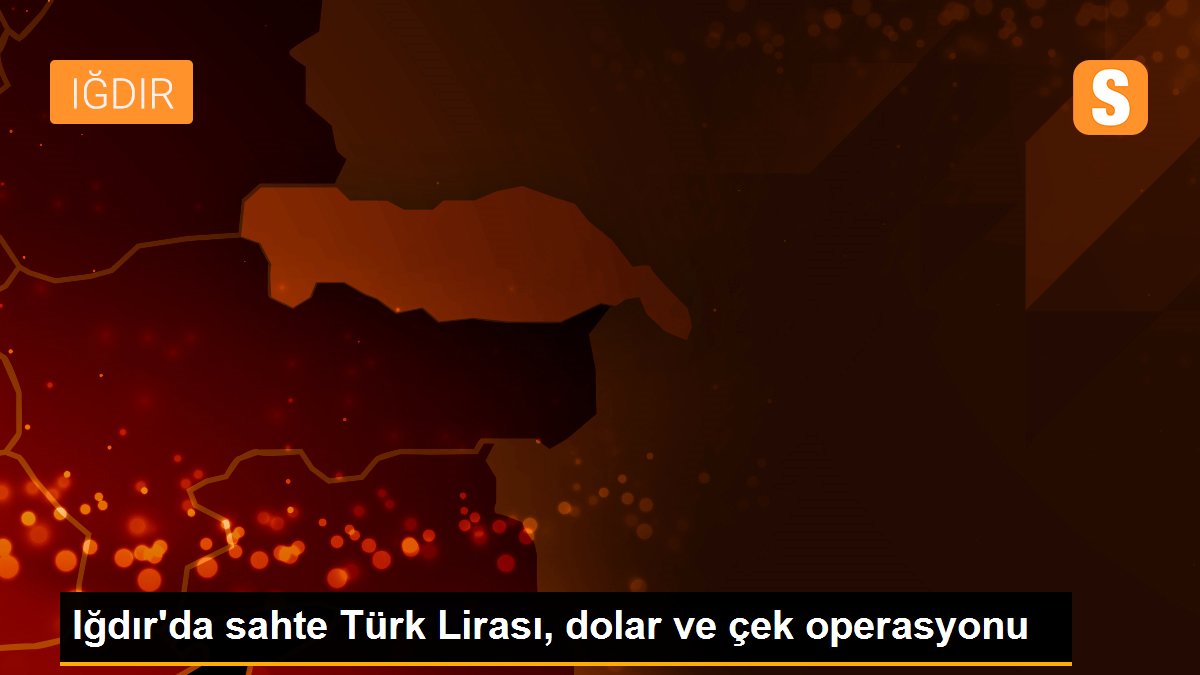 Iğdır\'da sahte Türk Lirası, dolar ve çek operasyonu
