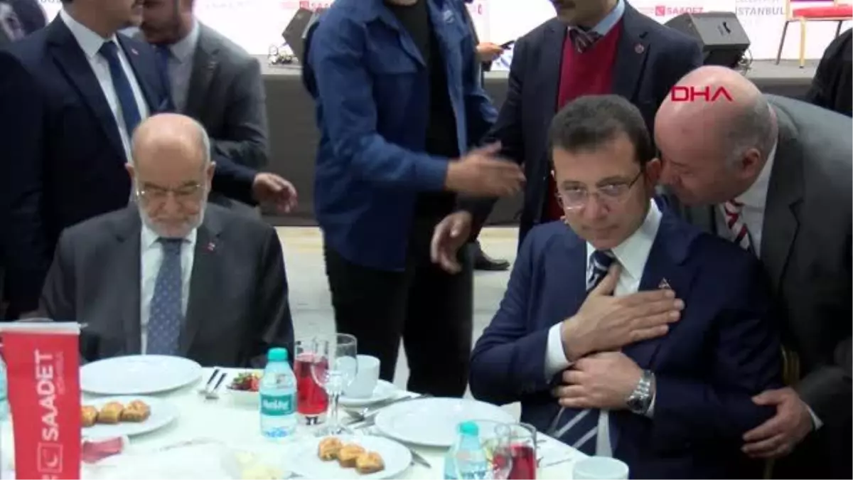 İSTANBUL-KARAMOLLAOĞLU VE İMAMOĞLU, SAADET PARTİSİ\'NİN İFTARINDA BULUŞTU