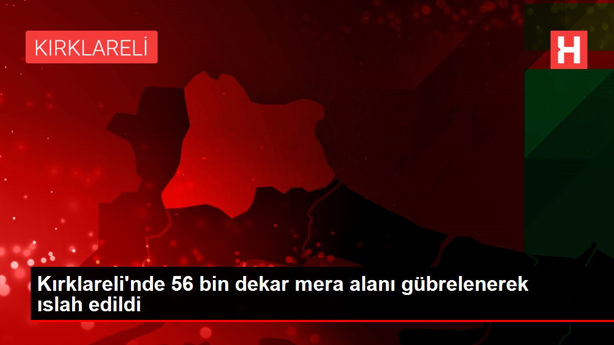 Kırklareli'nde 56 bin dekar mera alanı gübrelenerek ıslah edildi