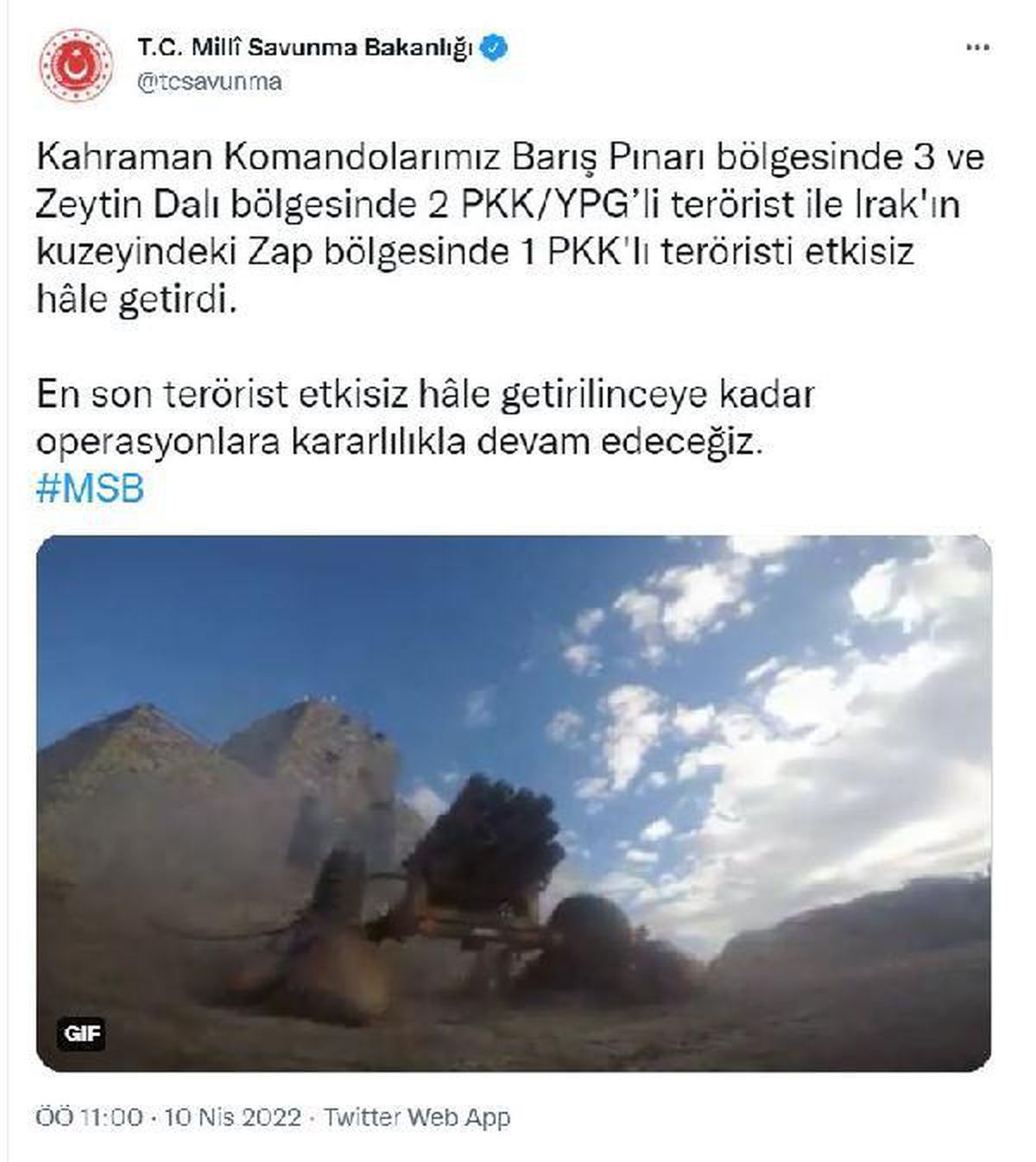 Son dakika haberi: MSB: 6 terörist etkisiz hale getirildi