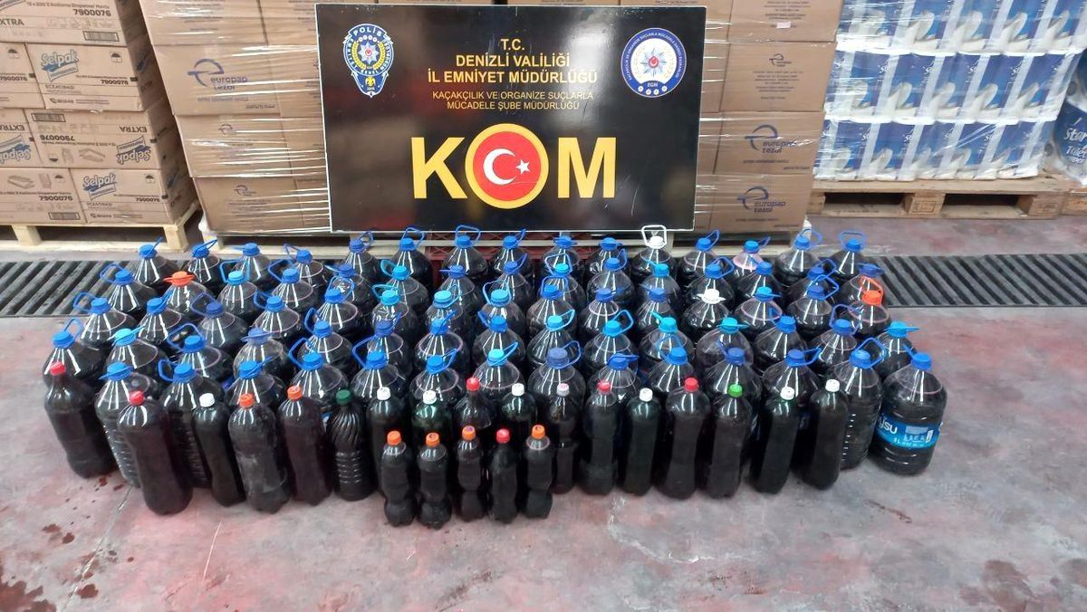 657 litre sahte alkolle yakalandılar