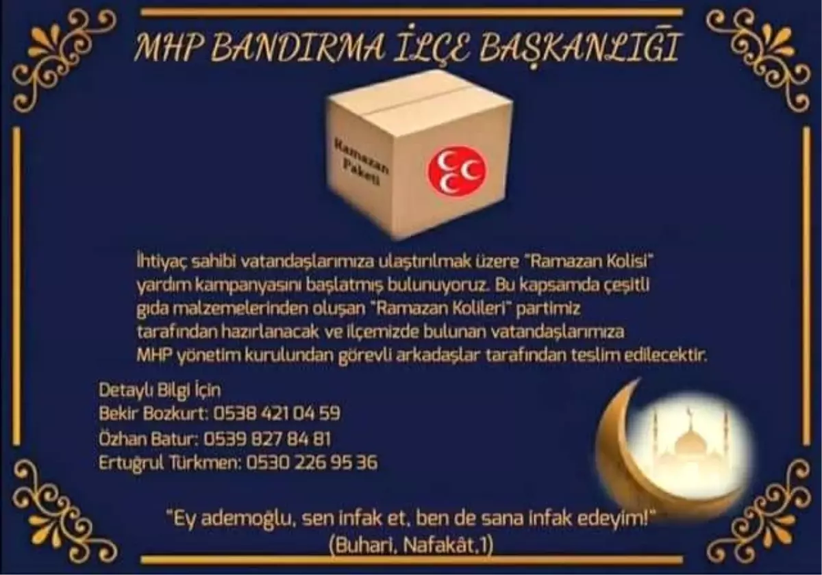 Bandırma MHP\'den gönül seferberliği