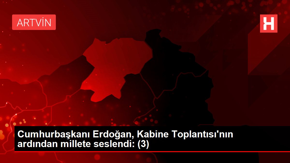 Cumhurbaşkanı Erdoğan, Kabine Toplantısı'nın ardından millete seslendi: (3)