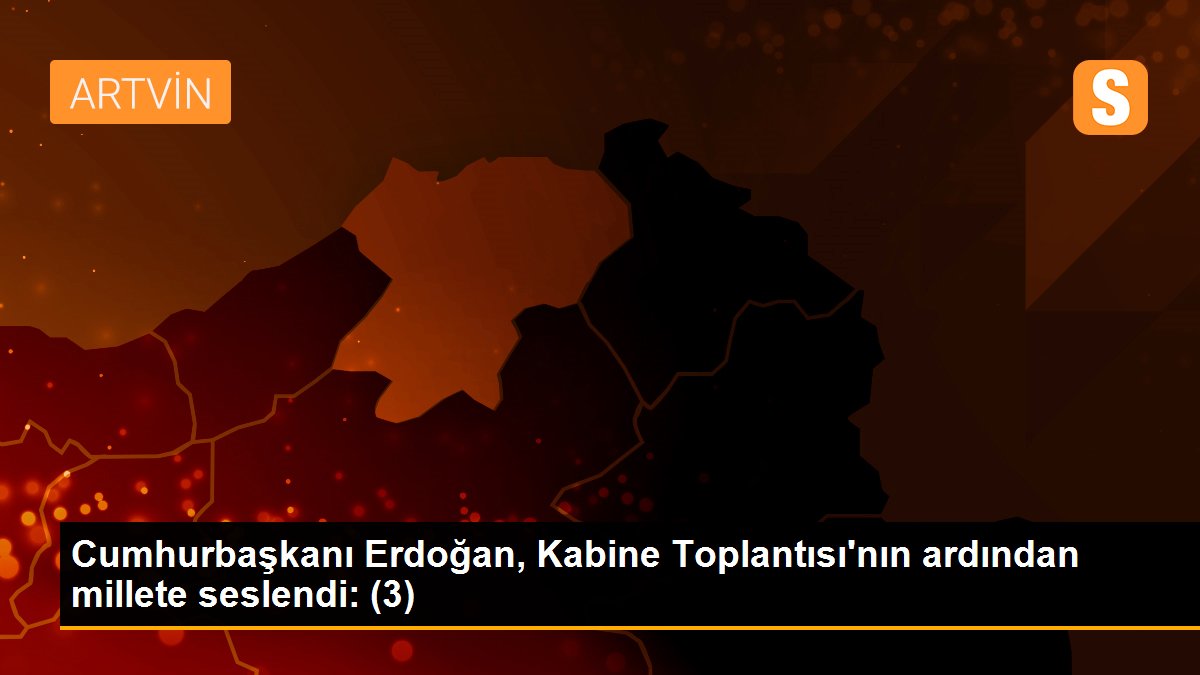 Cumhurbaşkanı Erdoğan, Kabine Toplantısı\'nın ardından millete seslendi: (3)