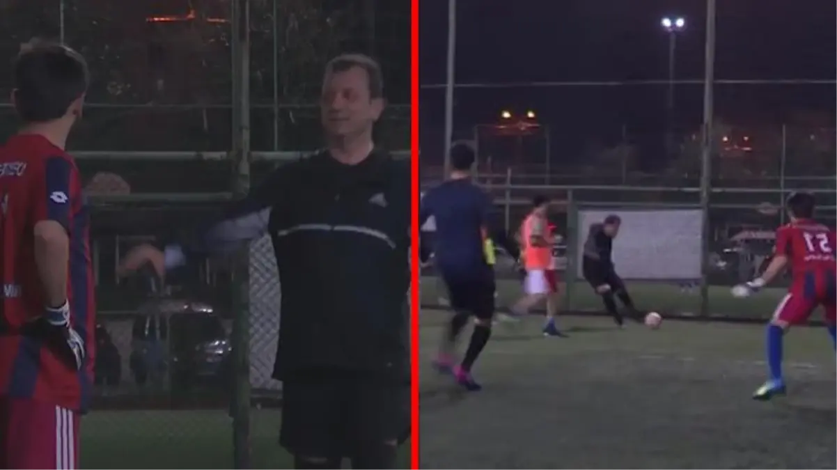 Ekrem İmamoğlu gençlerle buluştu! Halı saha maçı yapıp, langırt oynadı