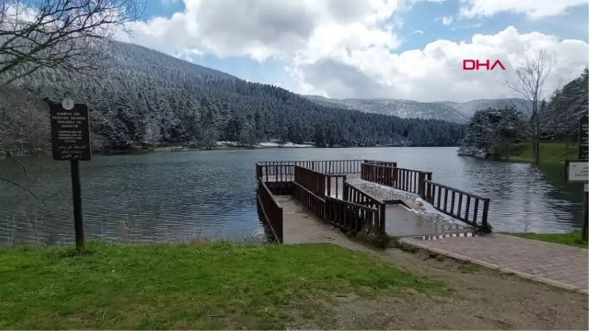 GÖLCÜK TABİAT PARKI\'NDA KAR YAĞIŞI