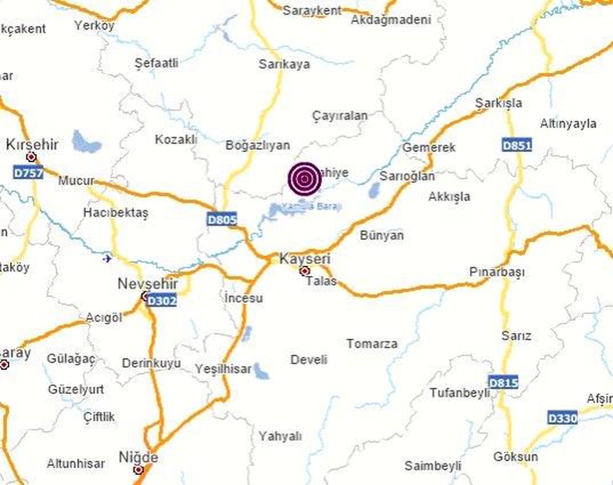 Kayseri\'de deprem