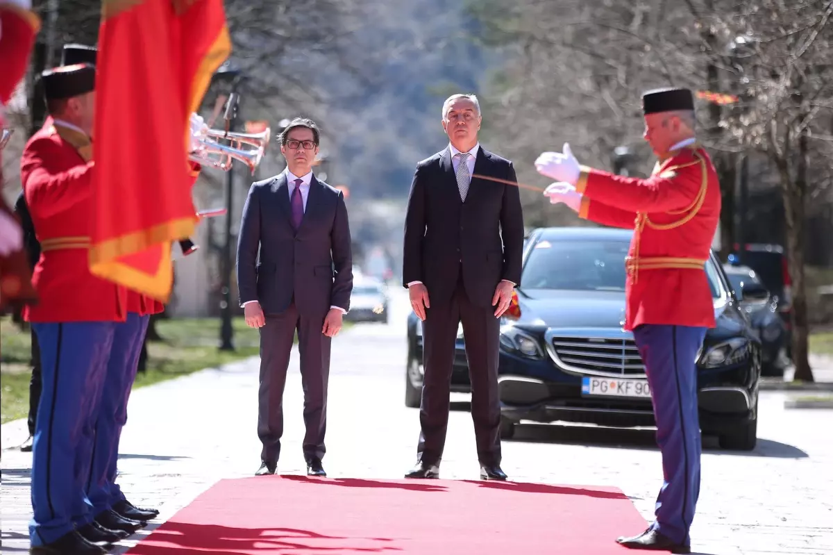 Kuzey Makedonya Cumhurbaşkanı Pendarovski, Karadağ'a resmi ziyarette bulundu