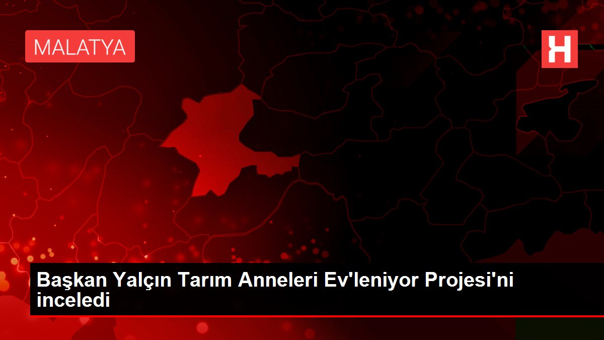 Başkan Yalçın Tarım Anneleri Ev'leniyor Projesi'ni inceledi