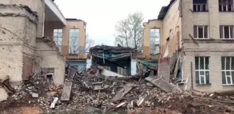 KRAMATORSK - Füze saldırısı sonrası okul binası kullanılamaz hale geldi