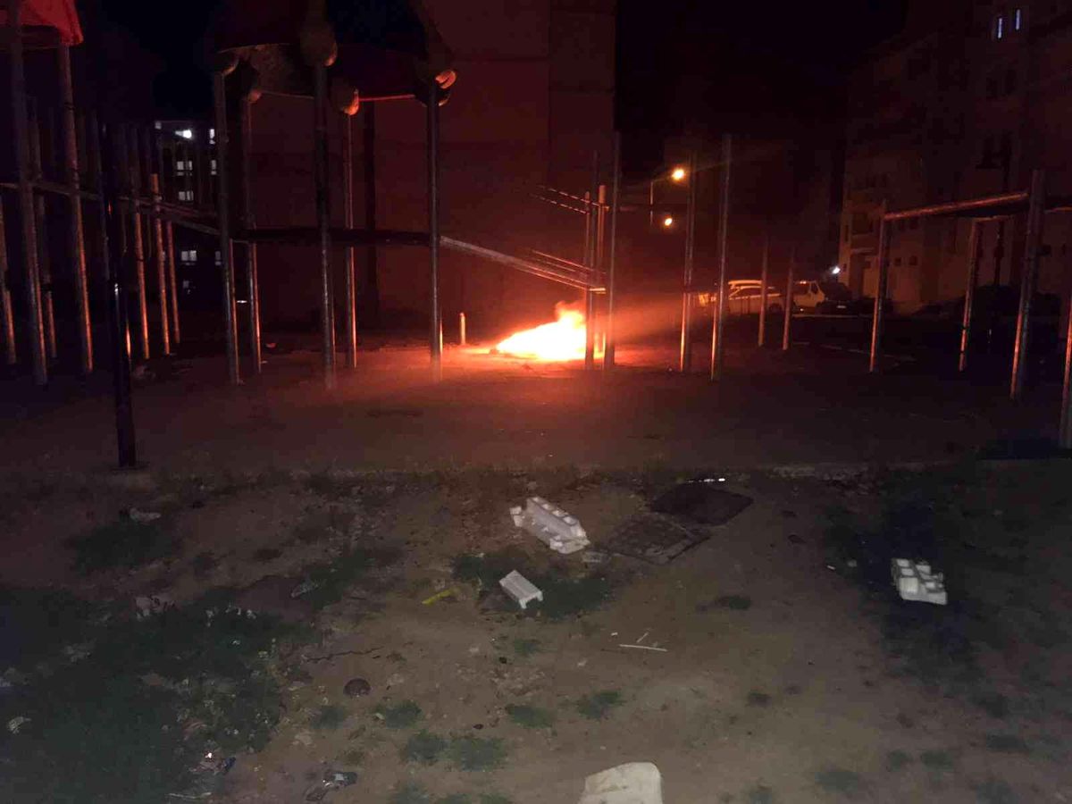 Mardin\'de çocuk parkı ateşe verildi