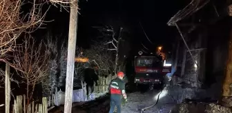 Artvin'de gece çıkan yangında iki katlı ev kullanılamaz hale geldi