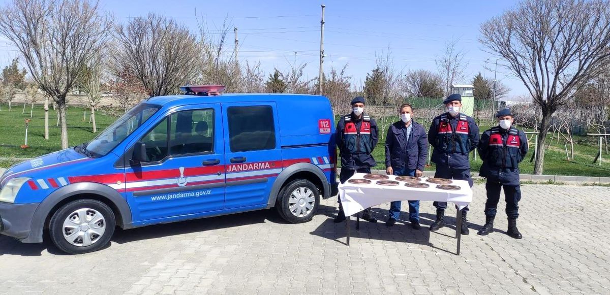 Fabrikadan 50 bin liralık bakır kaynak diski çalan şüpheliyi jandarma yakaladı