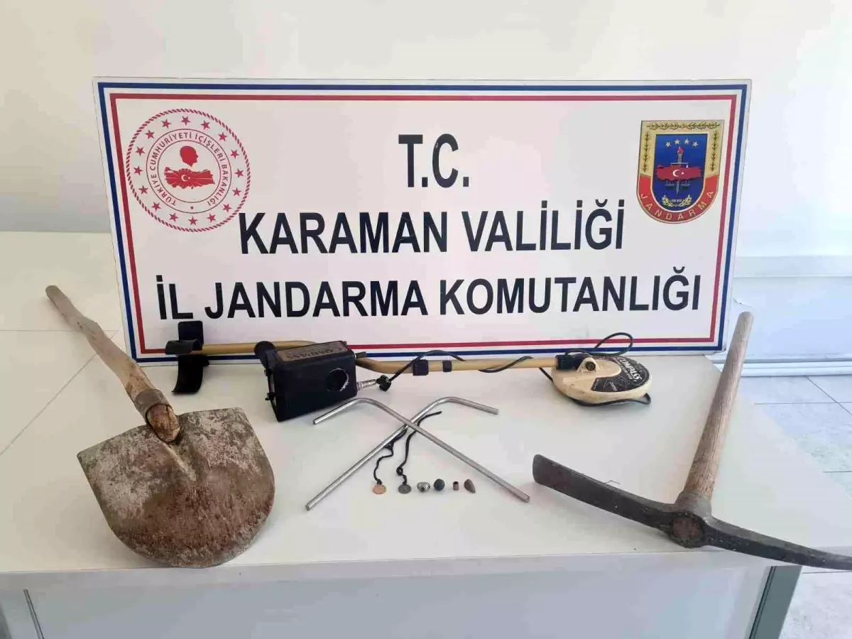 Karaman\'da kaçak kazı yapan kişi yakalandı