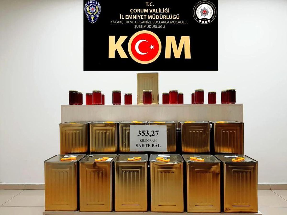 Çorum\'da 353 kilo sahte bal ele geçirildi