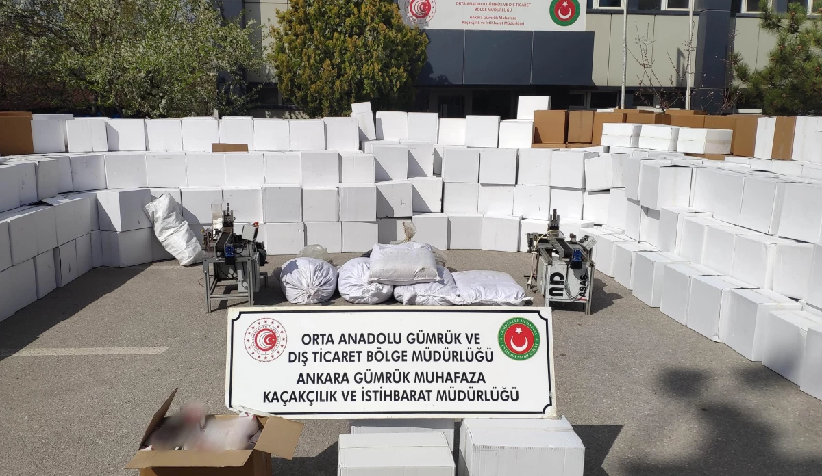 Son dakika haber | Ankara\'da kaçak tütün ve makaron operasyonu: 10 milyon adet makaron ele geçirildi