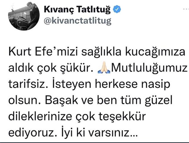 Kıvanç Tatlıtuğ Baba Oldu! Dikkat Çeken Detay