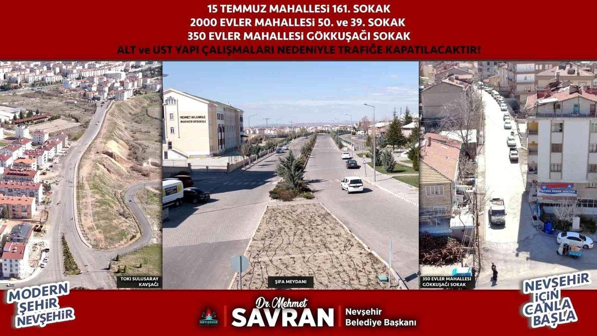 Nevşehir\'de bazı yollar trafiğe kapanıyor