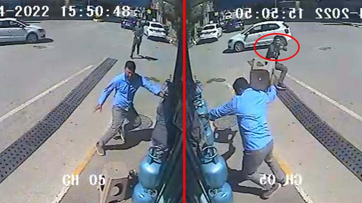 Pompalı tüfekle dehşet saçtı! O anlar güvenlik kamerasına yansıdı