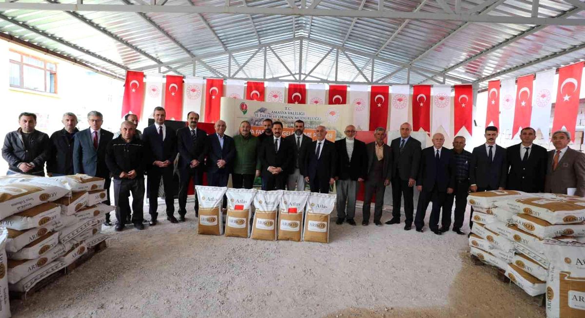 Amasya Valiliği'nden soya üretimine destek: Çiftçilere 17 bin kilo soya tohumu dağıtıldı