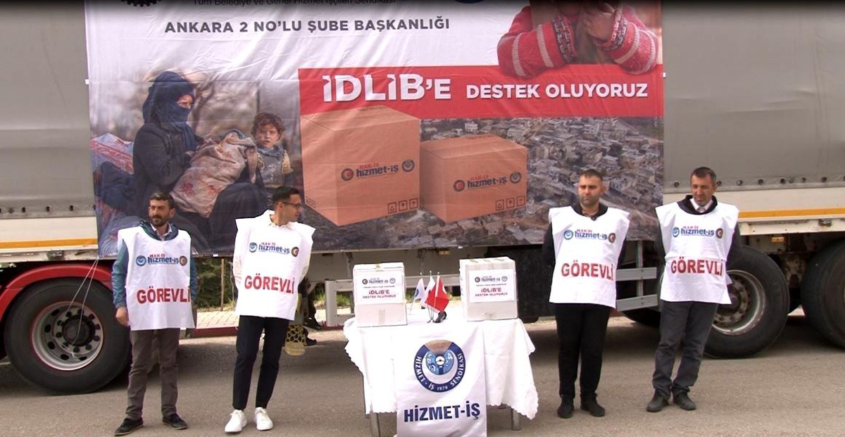 Hak-İş\'in "Yardım Tırı" İdlib\'e doğru yola çıktı
