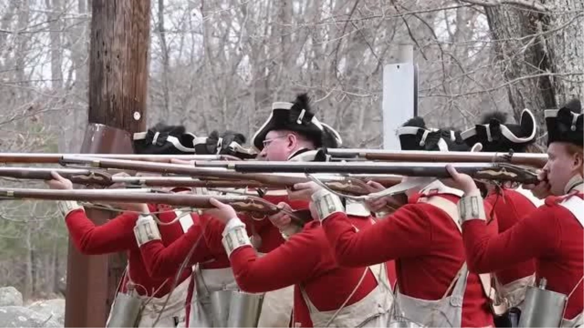 Son dakika: ABD\'de Amerikan Devrim\'ini başlatan Lexington ve Concord Savaşları canlandırıldı