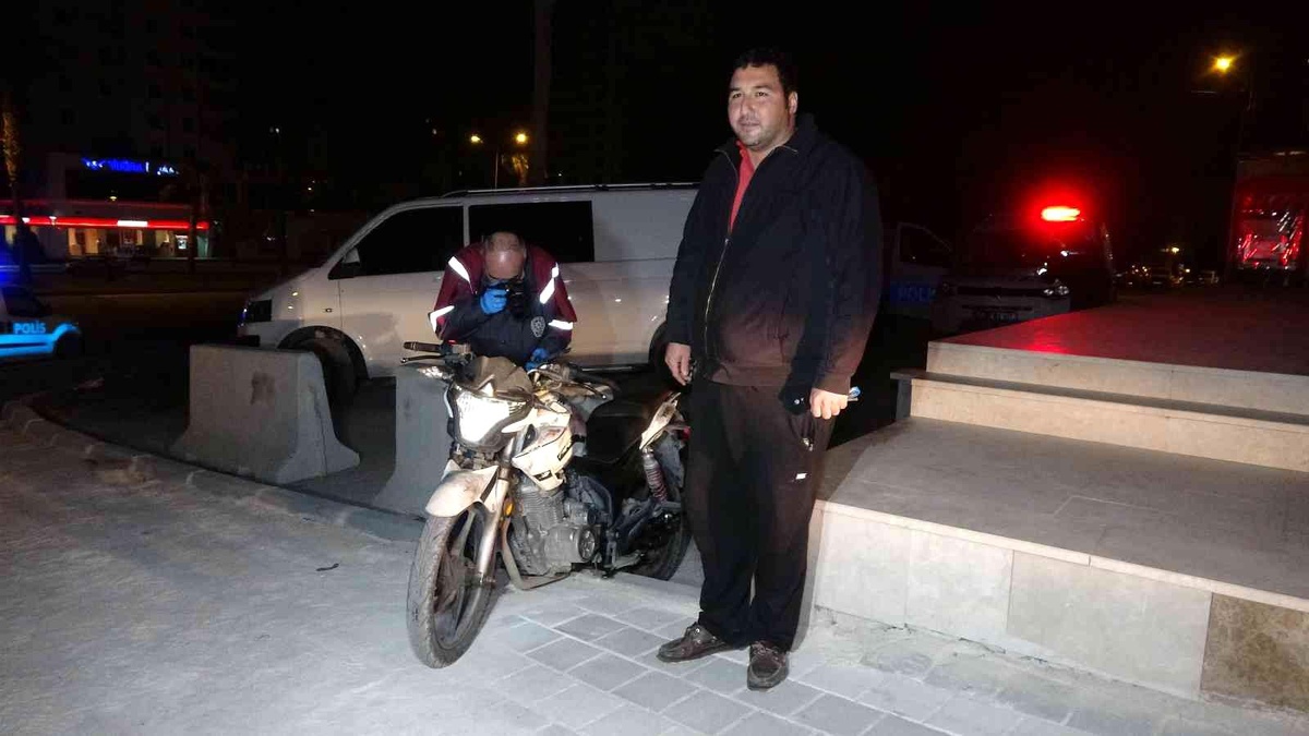 Çalınan motosiklet 1 buçuk saat sonra sahibine teslim edildi
