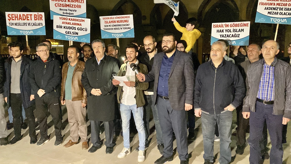 İsrail güçlerinin Mescid-i Aksa baskını Kırşehir\'de protesto edildi