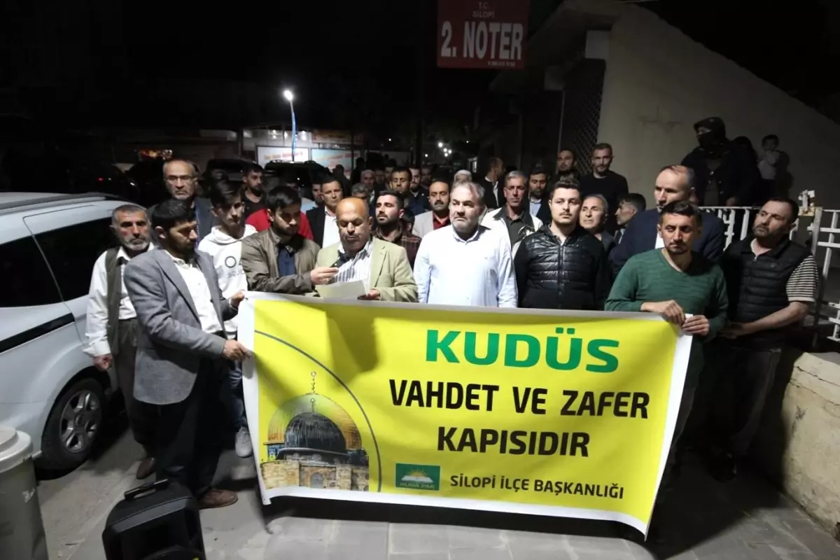 Silopi\'den İsrail\'in Mescid-i Aksa saldırısına protesto