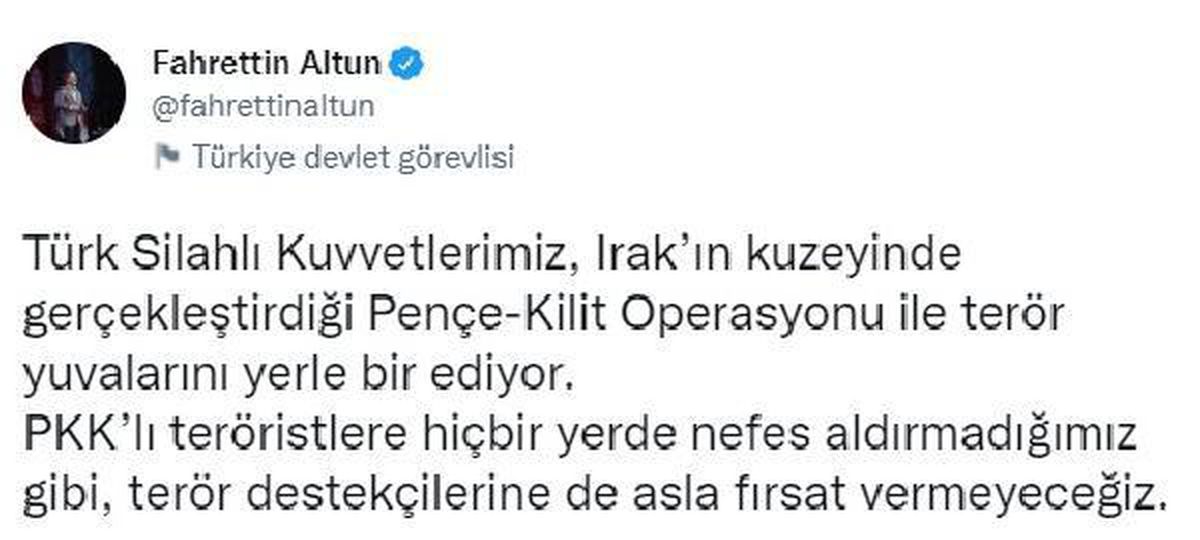 BAKAN AKAR, IRAK\'IN KUZEYİNE \'PENÇE KİLİT OPERASYONU\'NUN BAŞLATILDIĞINI AÇIKLADI (4)
