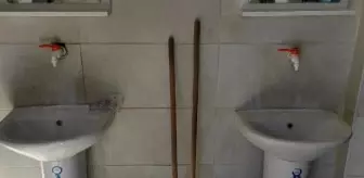 Caminin muslukları çalındı; hırsızlara karşı plastik musluklu önlem alındı