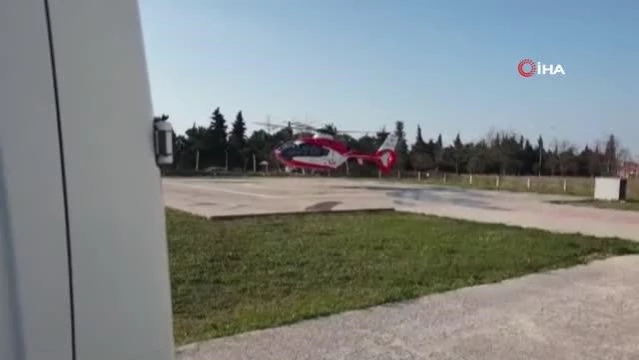 Hastalanan vatandaş Trabzon'dan Samsun'a ambulans helikopterle getirildi