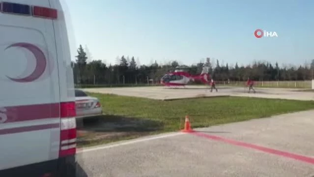 Hastalanan vatandaş Trabzon'dan Samsun'a ambulans helikopterle getirildi