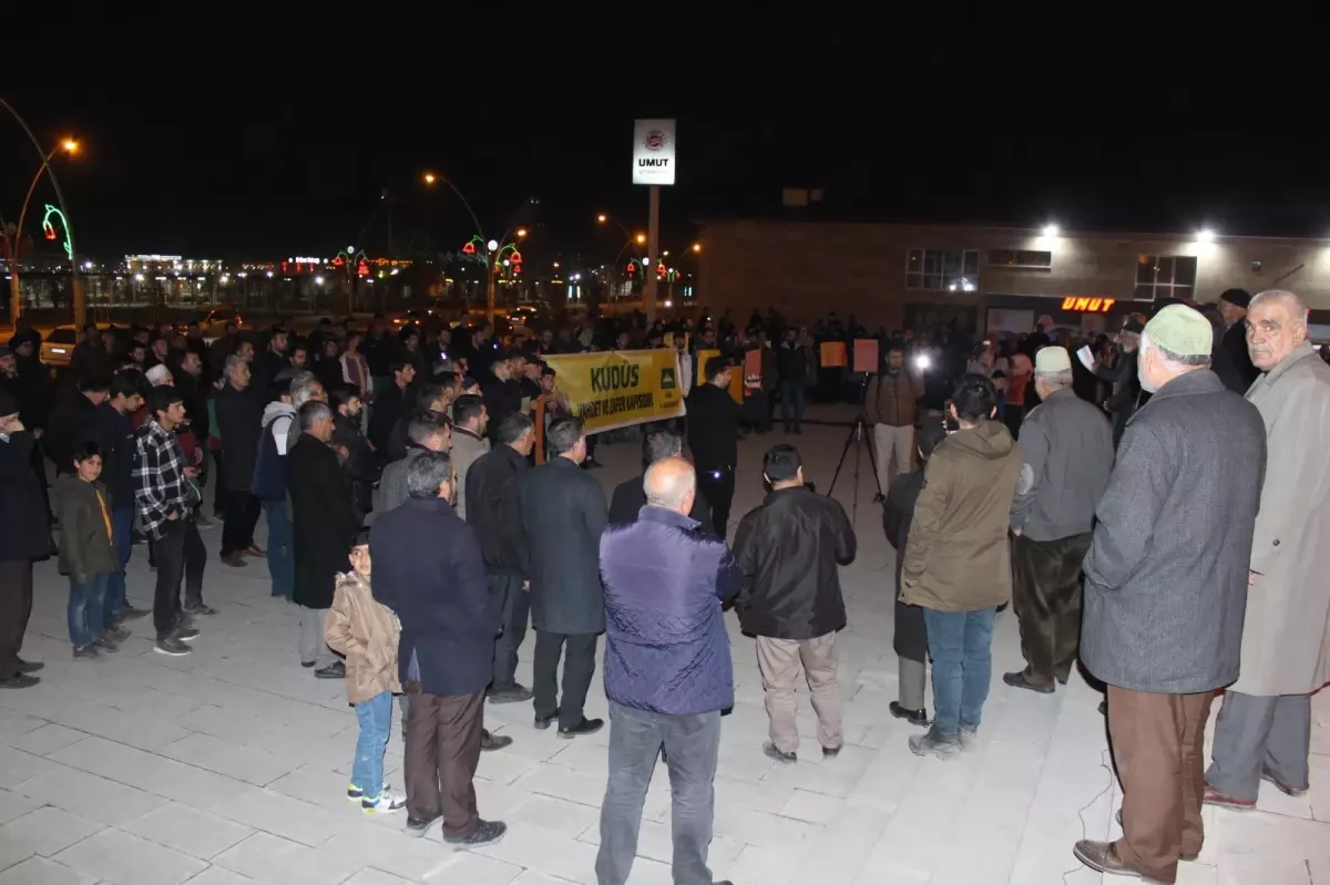 İsrail\'in Mescid-i Aksa baskını Ağrı\'da protesto edildi