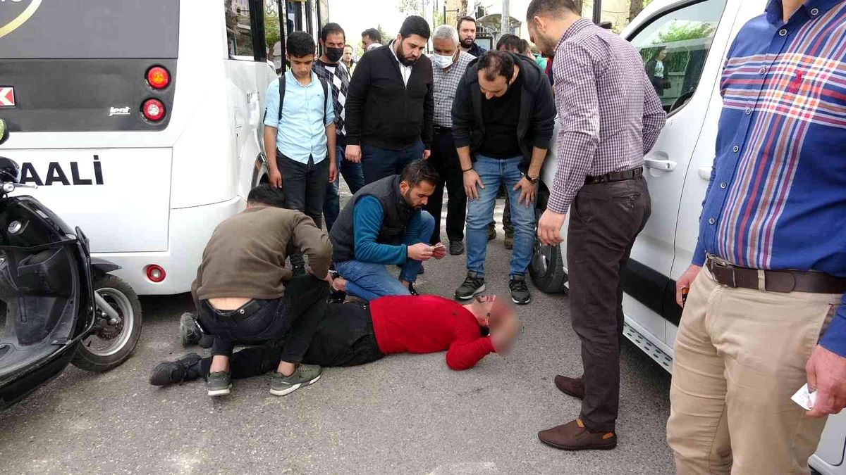 Minibüsün çarptığı yaya yaralandı