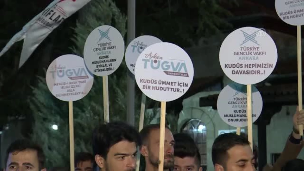 TÜGVA üyeleri, İsrail\'in Mescid-i Aksa\'ya yönelik saldırılarını protesto etti