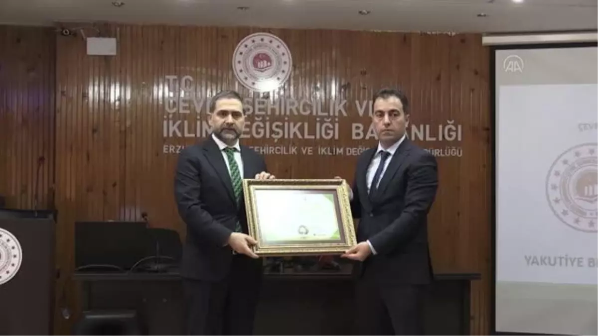 Yakutiye Belediyesine sorumluluk alanında "Sıfır Atık Belgesi" verildi