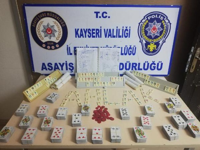 Kayseri'de kumar oynayan 23 kişiye 41 bin TL ceza