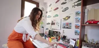 Üniversite öğrencisi genç kızın otomobil tasarımı tutkusu