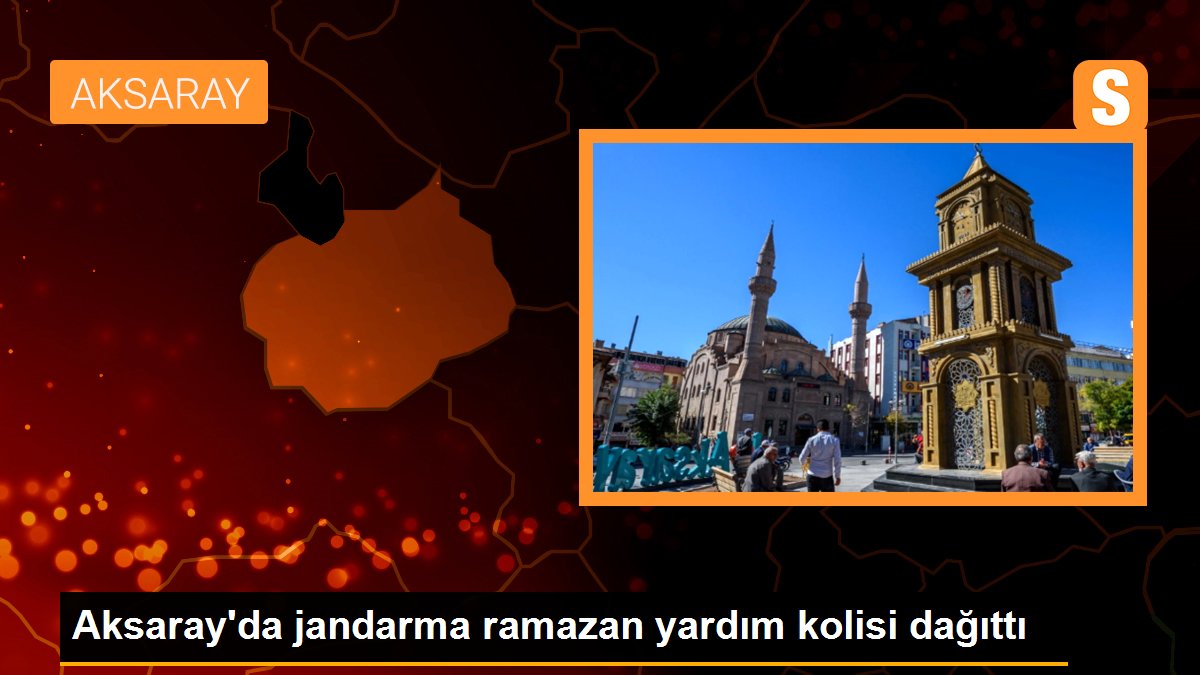 Aksaray\'da jandarma ramazan yardım kolisi dağıttı