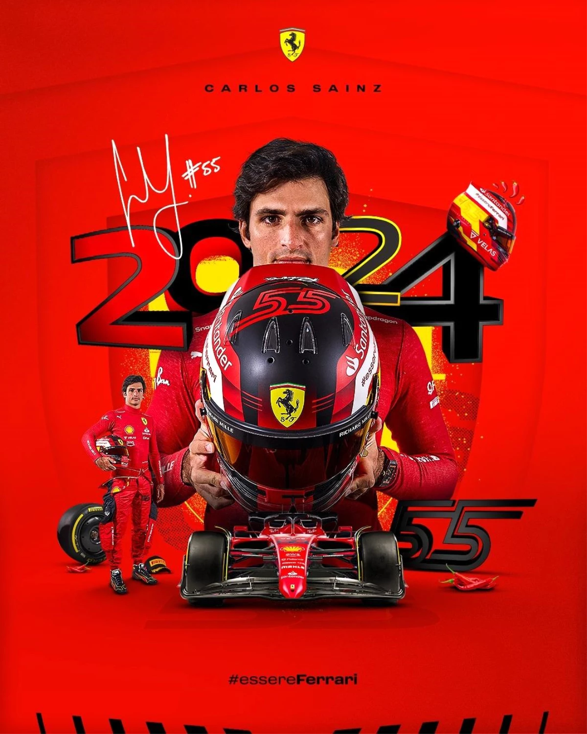Ferrari, Sainz ile sözleşme uzattı