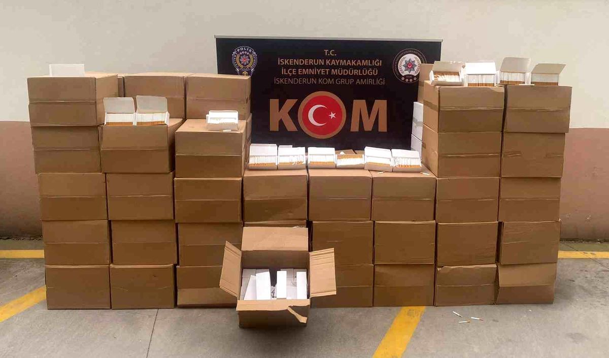 Hatay\'da 680 bin kaçak makaron ele geçirildi
