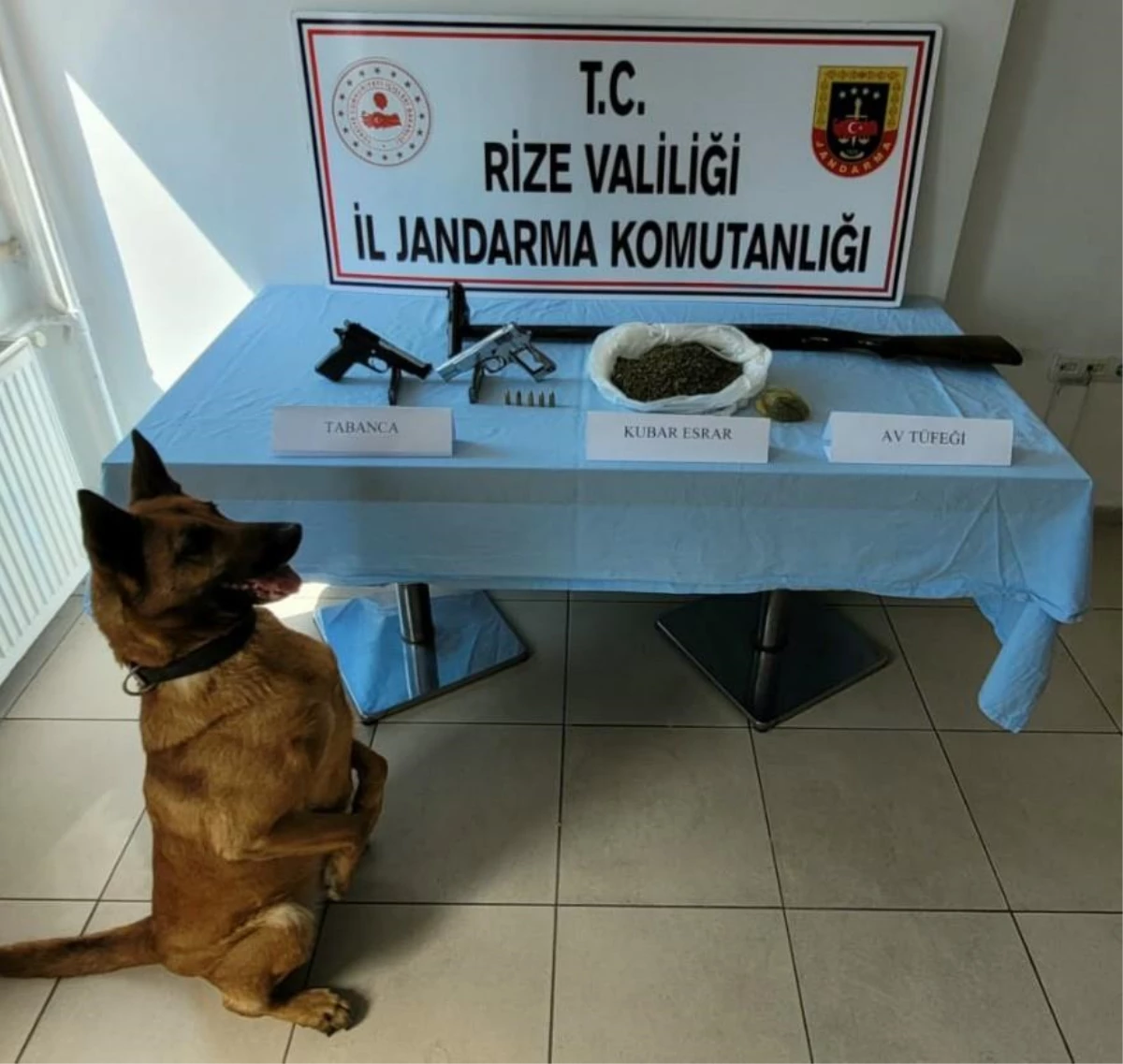 Rize'de evinde ruhsatsız 4 silah ve uyuşturucu bulunan kişi gözaltına alındı