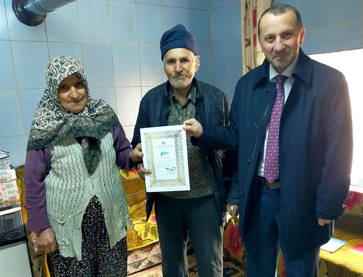 Simav\'da su kuyusu açma hayrına katkıda bulunanlara teşekkür belgesi