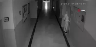 Okuldan saz çalan hırsız kamerada