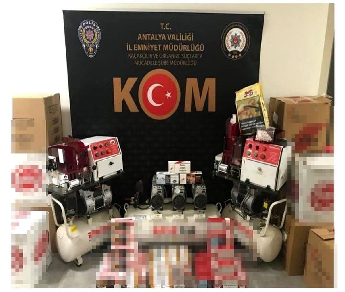 Antalya\'da içi tütün dolu 33 bin makaron ele geçirildi