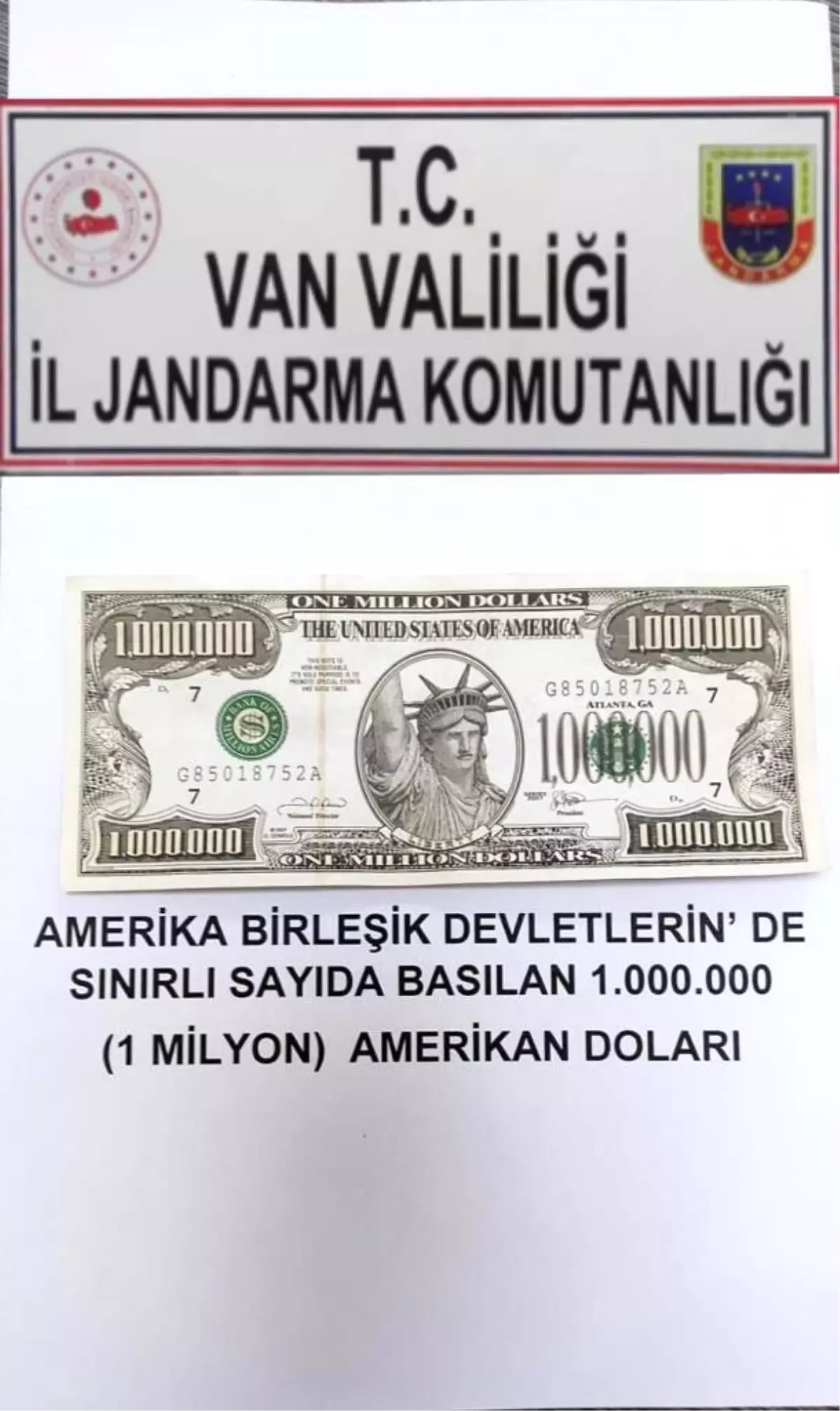 Gürpınar\'da 1 milyon dolarlık banknot ele geçirildi