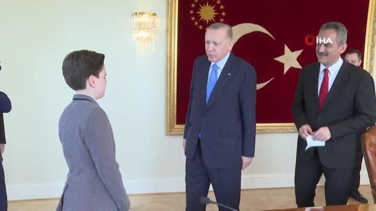 Cumhurbaşkanı Erdoğan çocukları kabul etti